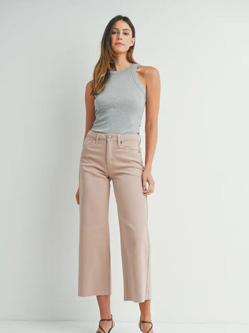 NATURAL SLIM WIDE LEG DENIM