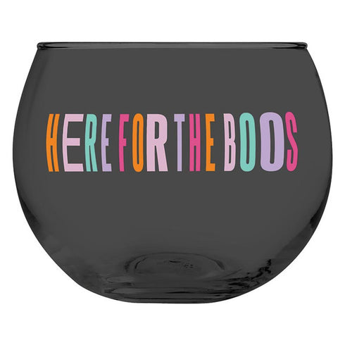 HERE FOR THE BOOS ROLY POLY GLASS