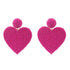 Seed Bead Heart Valentine's Day Post Earrings