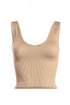 RIB V-NECK CROP TANK