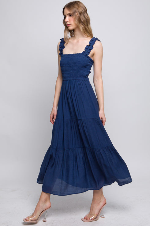 SMOCK BODICE MAXI