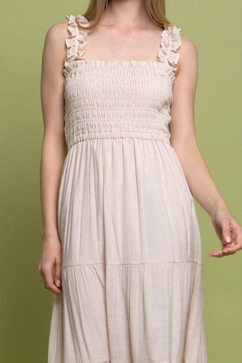 SMOCK BODICE MAXI