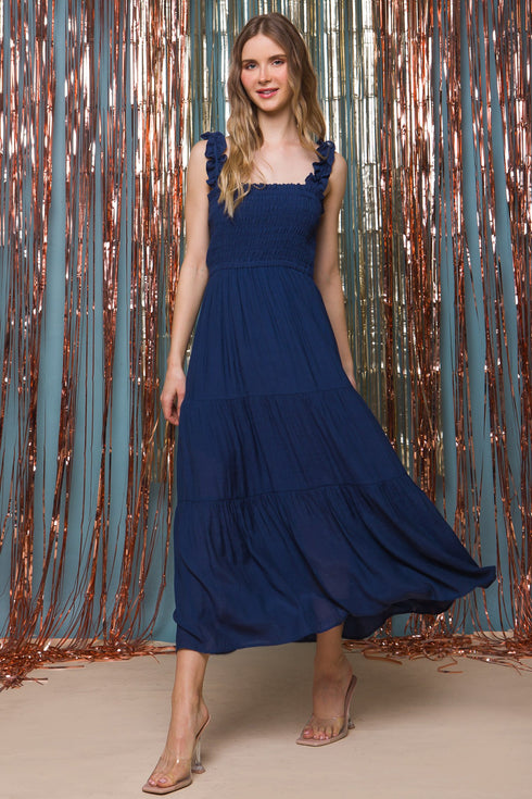 SMOCK BODICE MAXI