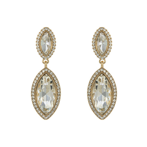 TWO-TIER HALO EARRINGS