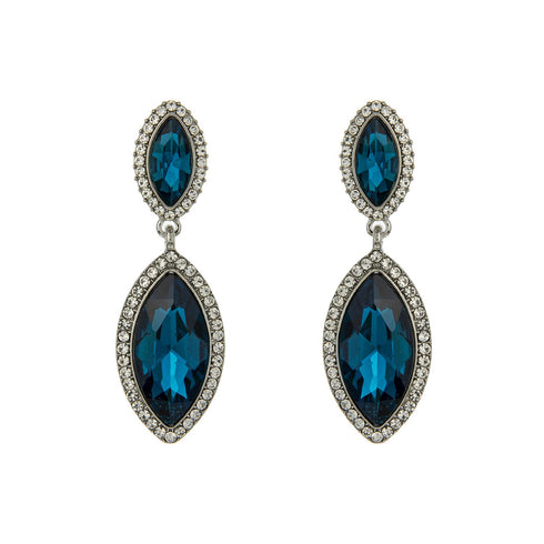 TWO-TIER HALO EARRINGS