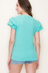 AMY RUFFLE SLEEVE TOP