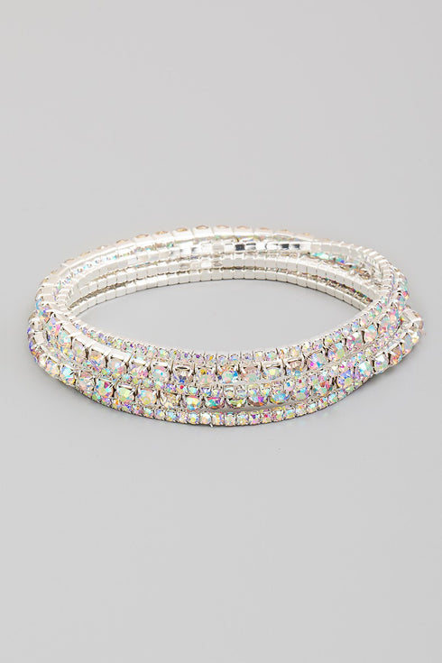 RHINESTONE BRACELET STACK