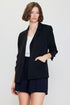 RACHEL SHIRRED SLEEVE BLAZER