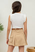 RUFFLE SLEEVELESS KNIT TOP