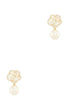 NO 5 BLACK FLOWER EARRINGS