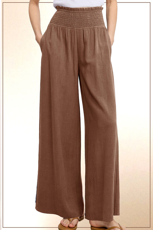 SMOCKED WAIST PANTS
