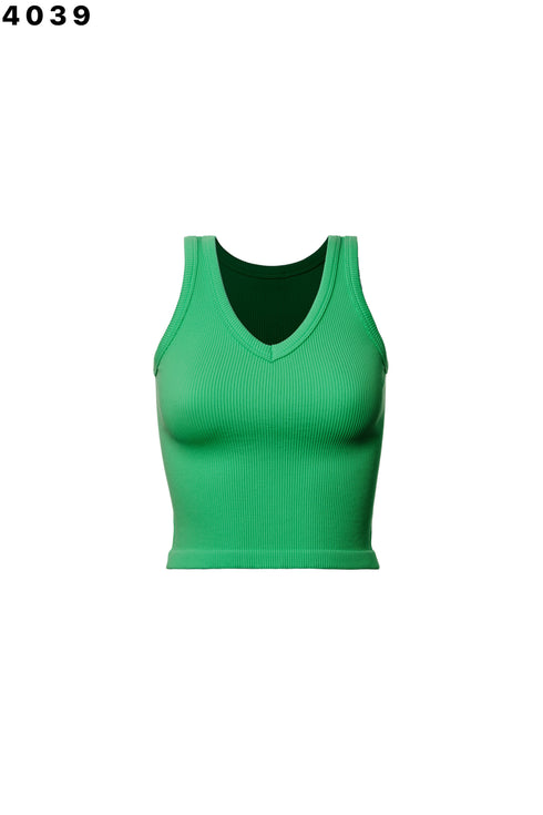 RIB V-NECK TANK