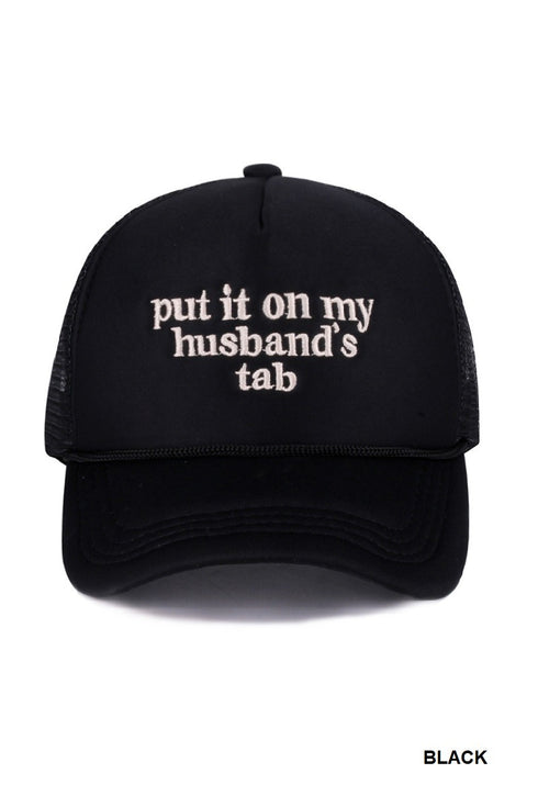 HUSBAND'S TAB TRUCKER HAT