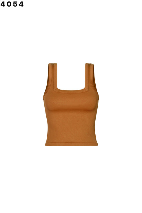 SQUARE NECK CROP RIB TANK