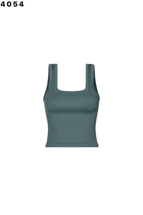 SQUARE NECK CROP RIB TANK