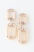 TWO TONE CHAIN LINK EARRINGS