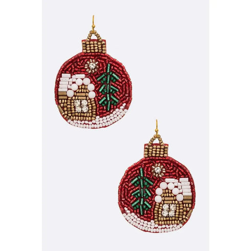 ORNAMENT BEADED EARRINGS