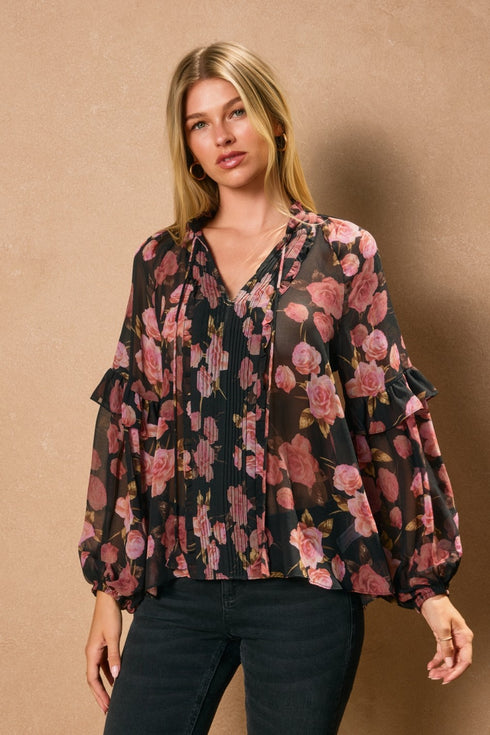 OBSIDIAN ROSE BLOUSE