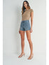 HIGH RISE FRAYED SHORT