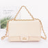 FAUX STRAW FLAP BAG