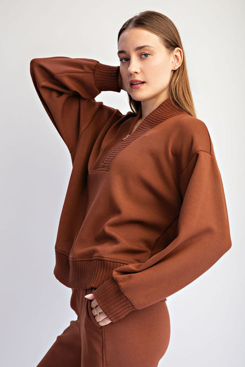 MODAL V NECK TOP