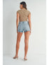 LIGHT DENIM RELAXED SHORT