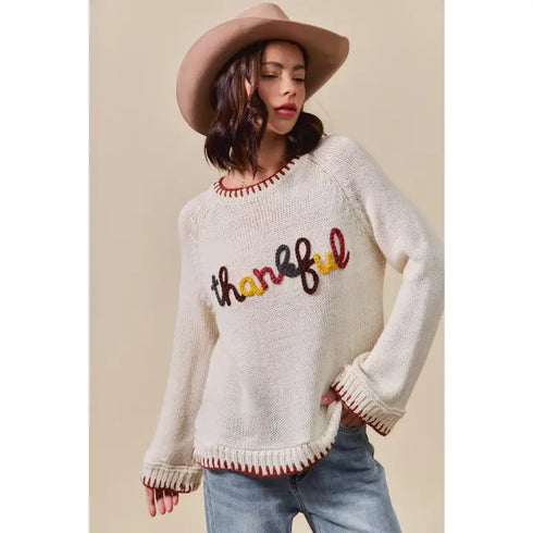 THANKFUL STITCH SWEATER