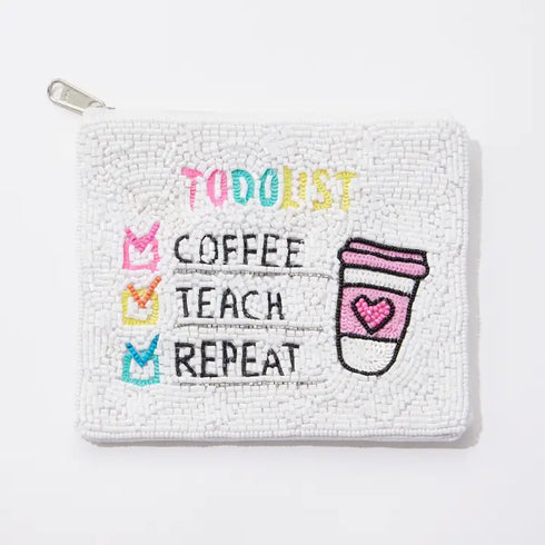 BEADED COIN POUCH