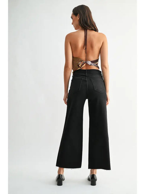 HIGH RISE SCISSOR CUT DENIM