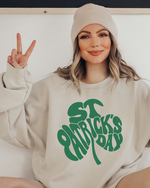 St Patricks Lucky Adult Crewneck Pullover