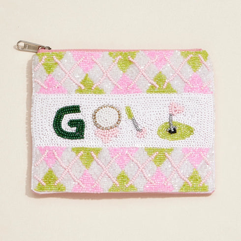 BEADED COIN POUCH