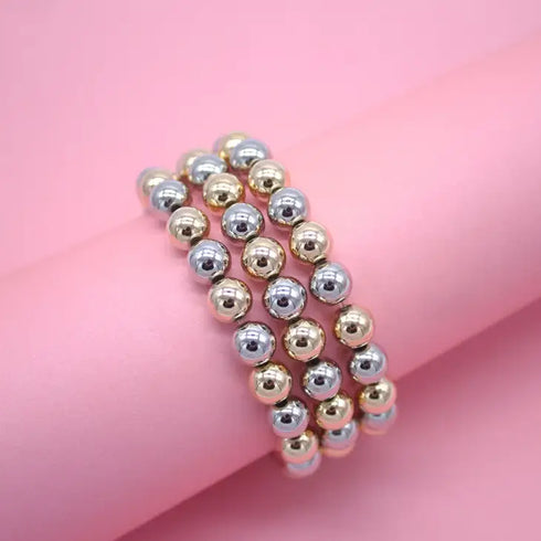 18K GOLD FILLED TWO TONE BRACELET