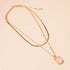 LAYERED HEXAGON STONE NECKLACE